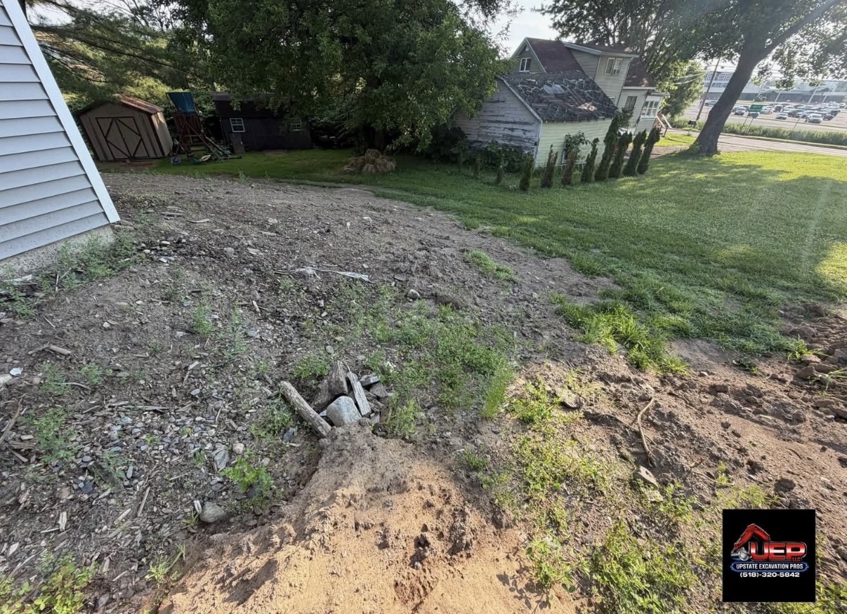 Yard before regrading